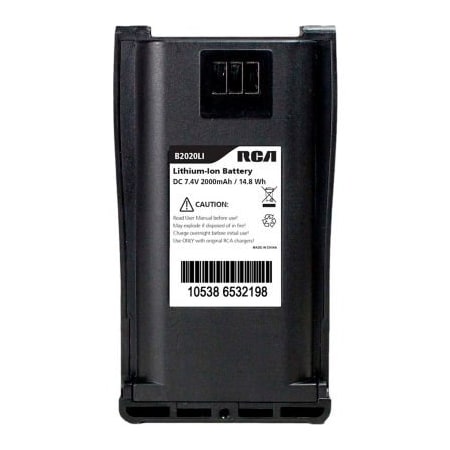 Discount Two-Way Radio RCA Handheld Radio Battery, Lithium-Ion High Capacity 2000mAh B2020LI